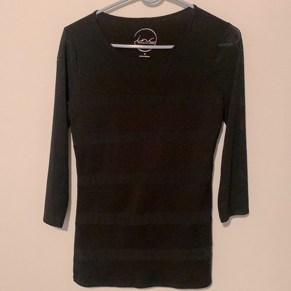 International Concepts Black Form Fitting Mini Dress